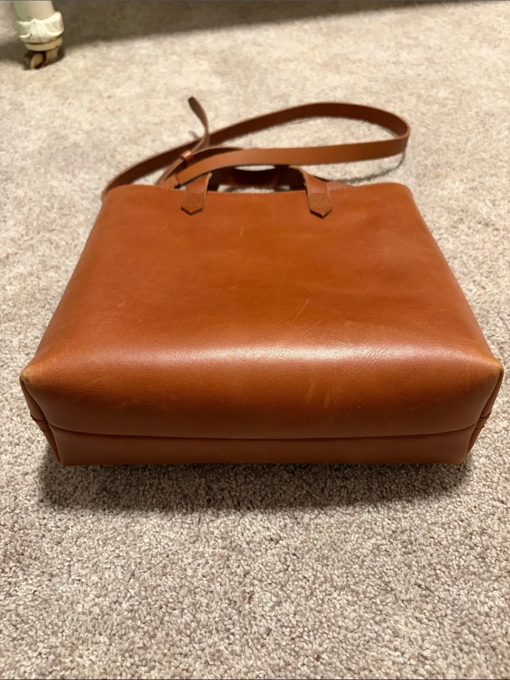 Madewell The Medium Transport Tote Leather Crossbody Bag English Saddle Brown